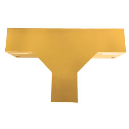 Chfiber T Horizontal De Aluminio Peralte 4 Ancho 4 Radio 8 Con Recubrimiento En Pintura Epóxica Incluye Tapa  Un Par De Coples Y