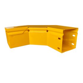 chfiber curva horizontal a 90° de aluminio peralte 4 ancho 4 radio 8 con recubrimiento en pintura epóxica incluye tapa  un par 