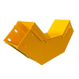 chfiber curva vertical interior a 90° de aluminio peralte 4 ancho 4 radio 8 con recubrimiento en pintura epóxica incluye tapa  