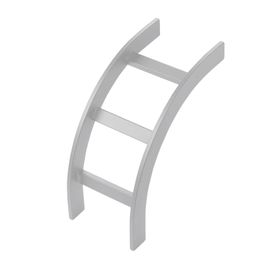accesorio de escalerilla curva vertical bajada interior 12 in de ancho de acero color blanco