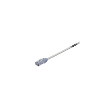cable de parcheo utp cat6a cmlszh diámetro reducido 28awg color blanco mate 65 ft