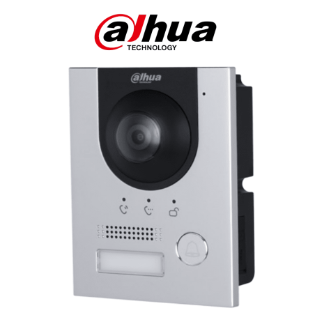 Dahua DHI-VTO2201F-P-S2 Frente de calle IP 2MP/ IK 07/ IP 65/ Control de Cerradura/ Aluminio/ Compatible con App DMSS