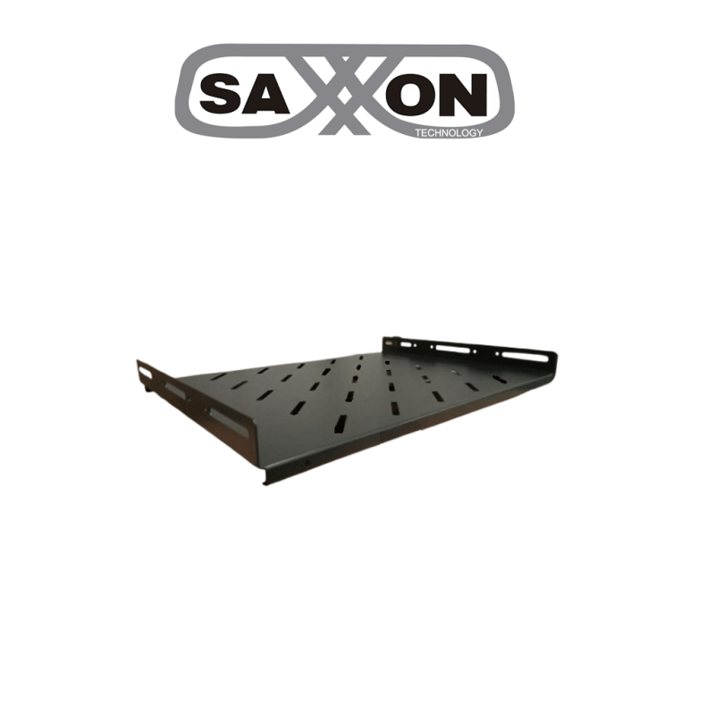 SAXXON SXCH19X1U600 - Charola ventilada para gabinete / Acero Laminado Color Negro / 1UR / Medida de 47cm de Ancho x 35cm
