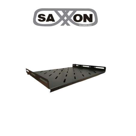 SAXXON SXCH19X1U600 - Charola ventilada para gabinete / Acero Laminado Color Negro / 1UR / Medida de 47cm de Ancho x 35cm