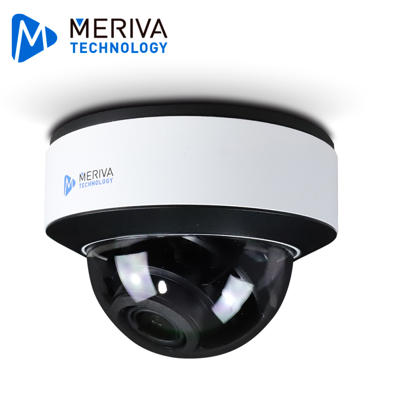 CAMARA IP DOMO MERIVA TECHNOLOGY MVD-EB600ZA / 6MP / H.265+ / LENTE MOTORIZADO 2.8 - 12MM / 30 - 50M IR / IP67 / IK10 / METALICA
