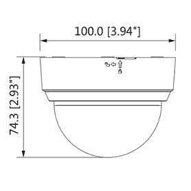 dahua hacd1a21n0280b  cámara domo hdcvi 1080p 103 grados de apertura  lente de 28 mm ir 20 mts uso interior tvi ahd y cvbs24999