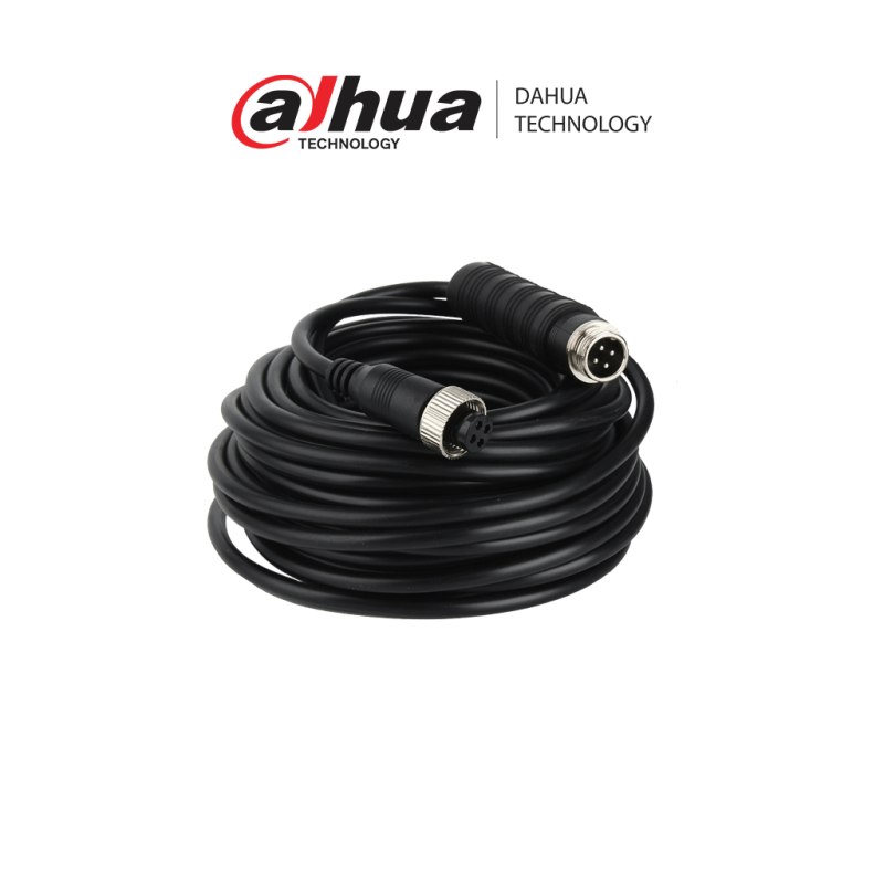 DAHUA MCNU-GXF4-GXM4-12 - Cable extensor tipo aviación de 12 Metros/ Para transmisión de video y audio analogico/ Conectores M12