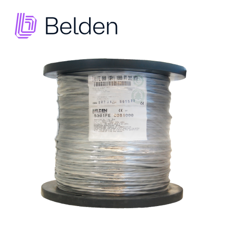 CABLE DE SEGURIDAD Y SONIDO BELDEN 5301FE 0081000 / INTERIOR / GRIS / 3 CONDUCTORES / 18 AWG / MULTIFILAR / FORRO PVC / CMR