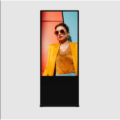 Pantalla Táctil de 55 pulgadas 4K para Publicidad Digital / Base para Piso (Tótem) / Gestión de Contenido y Control Centralizado