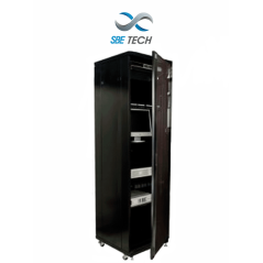 SBE TECH SBE-GNL42URP600PC - Gabinete de Piso de 42 UR con puerta de cristal y una profundidad de 60.0 cm. MARSBE