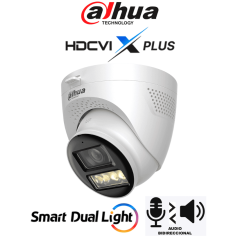 DAHUA DH-HAC-HDW1801TQN-IL-T - Cámara Domo 4K/ HDCVI X PLUS/ Audio Bidireccional/ Apertura de Hasta 106 Grados