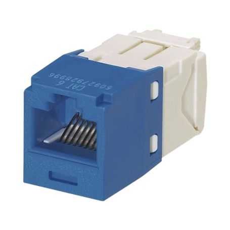 conector jack rj45 estilo tg minicom categoria 6 de 8 posiciones y 8 cables color azul