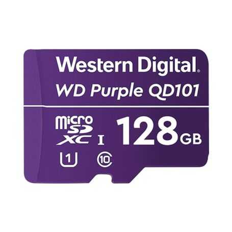 memoria microsd de 128 gb purple especializada para videovigilancia 10 veces mayor duración 3 anos de garantia
