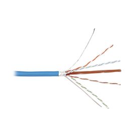 bobina de cable blindado futp de 4 pares zmax cat6a soporte de aplicaciones 10gbaset cmr riser color azul 305m88291