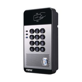 audio portero ip con 2 lineas sip relevador integrado teclado numérico y lectora de tarjetas rfid para control de acceso poe888