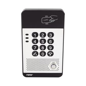audio portero ip con 2 lineas sip relevador integrado teclado numérico y lectora de tarjetas rfid para control de acceso poe888