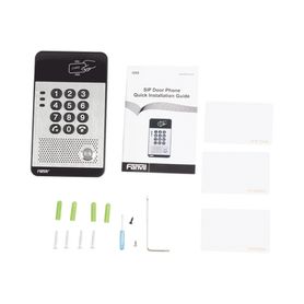 audio portero ip con 2 lineas sip relevador integrado teclado numérico y lectora de tarjetas rfid para control de acceso poe888