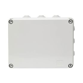 caja de derivación de pvc autoextinguible con 12 entradas tapa atornillada 240x190x90 mm para exterior ip5580753