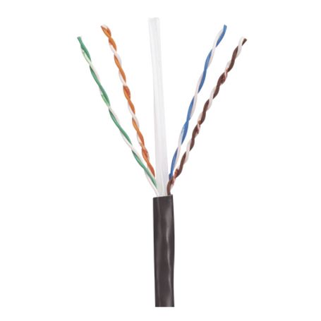 Bobina De Cable Utp De 4 Pares Pannet Para Exterior Con Gel Cat6 (23 Awg) Industrial Para Climas Extremos Color Negro 305 M