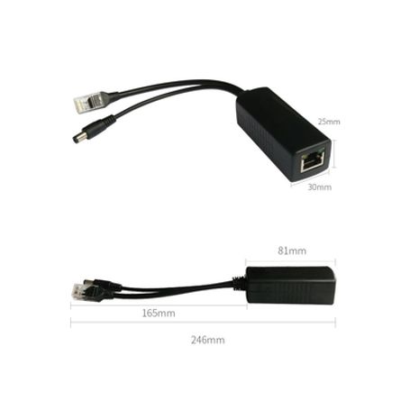 Cable Divisor Poe Pasivo De 4855 Vcc  12 Vcc 2 A. Aplicaciones Como Adaptar Micrófonos En Cámaras Ip