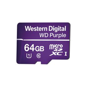 memoria microsd de 64gb purple especializada para videovigilancia 10 veces mayor duración 3 anos de garantia