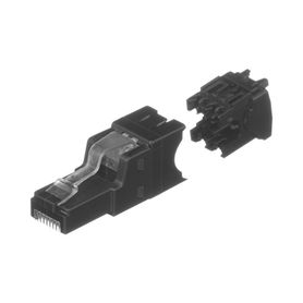 plug rj45 utp instalación recta terminación en campo certificable compatible con cat5e cat6 y cat6a color negro169224