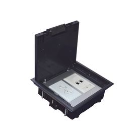 caja de piso para dos módulos universales socket m2 para alimentación eléctrica y redes de datos 1100033401 no incluye faceplat
