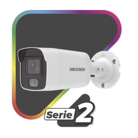 bullet ip 4 megapixel  imagen a color 247  lente 28 mm  luz blanca 40 mts  micrófono integrado  wdr 130 db  exterior ip67  capt