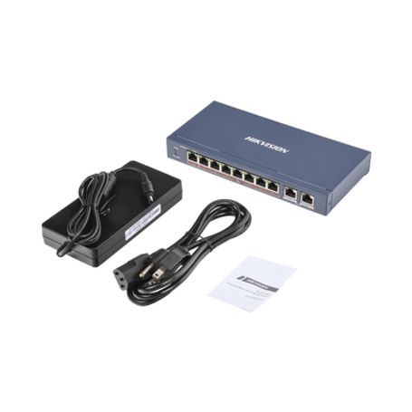 Switch Poe / No Administrable / 7 Puertos 10/100 Mbps Poe(30 W) / 1 Puerto 100 Mbps Poe (60 W) / 2 Puertos 10/100/1000 Mbps / Po