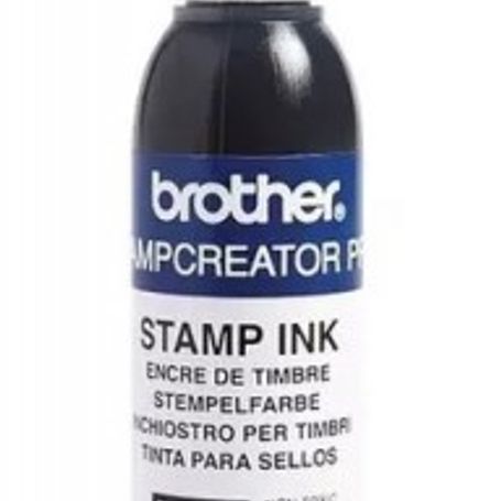 Botella de tinta para sellos Brother PRINKB. Color Negro. Rendimiento aproximado 2000 impresiones. Para creadores de sellos SC20