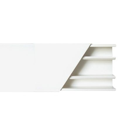 Canaleta Color Blanco De 3 Vias De Pvc Auto Extinguible 60 X 25 X Tramo 2.5m (540101250)