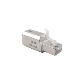plug rj45 cat6a blindado terminación en campo compatible con todas las categorias con clip protector de seguro143289