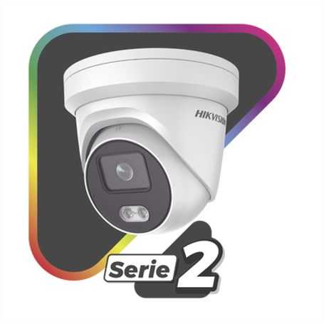 turret ip 4 megapixel  imagen a color 247  lente 4 mm  luz blanca 30 mts  wdr 130 db  exterior ip67  micrófono integrado  captu