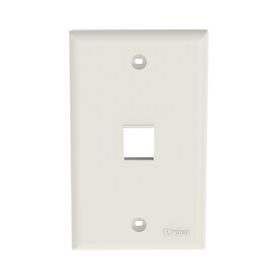 placa de pared vertical salida para 1 puerto keystone color blanco mate74113