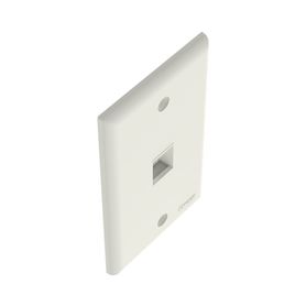 placa de pared vertical salida para 1 puerto keystone color blanco mate74113