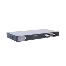 switch gigabit poe  administrable  16 puertos 101001000 mbps poe  2 puertos sfp  configuración remota desde hikparnerpro  poe h