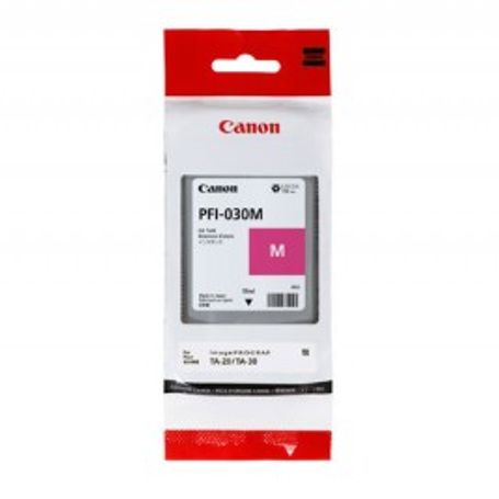 Tanque de Tinta CANON PFI030 Magenta Tecnologia de Impresión Inyección de Tinta. Compatible con Plotter Canon TA20 y TA30. Capac