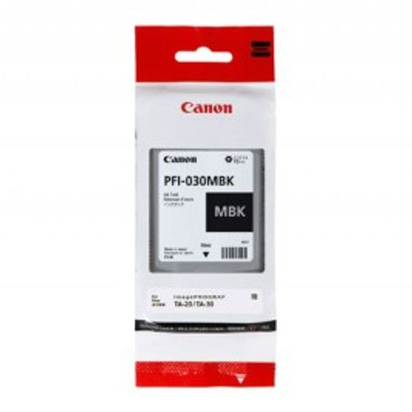 Tanque de tinta CANON PFI030 BK Negro Tecnologia de impresión inyección de tinta. Compatible con  Plotter Canon TA20 y TA30. Cap