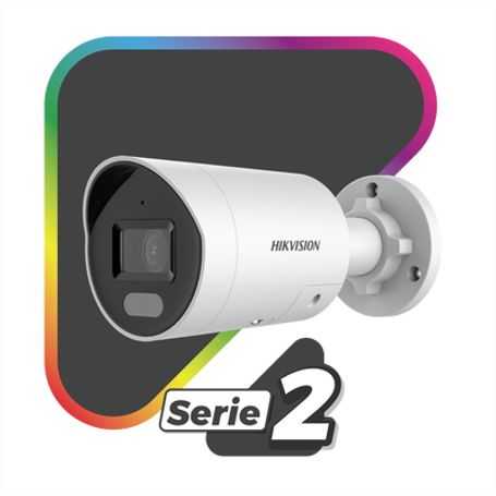  protección activa  bala ip 4 megapixel  imagen a color 247  poe  lente 28 mm  luz blanca 40 mts  exterior ip67  luz intermiten