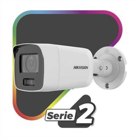 bala ip 8 megapixel  imagen a color 247  poe  lente 28 mm  luz blanca 40 mts  exterior ip67  wdr 130 db  captura facial   video