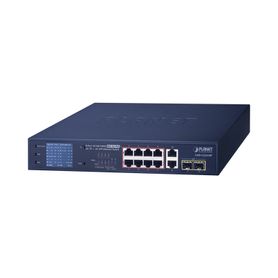 switch no administrable 8 puertos gigabit con modo extend poe a 250 mts 2 puertos uplink 101001000 mbps 2 puertos sfp
