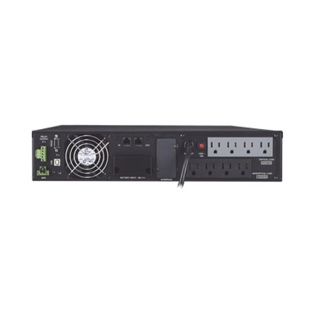 Ups De 1000 Va/900 W Online Doble Conversión Entrada 120 Vca Nema 515p Onda Senoidal Pura Rack O Torre De 2 Ur Con 8 Tomas Nema 