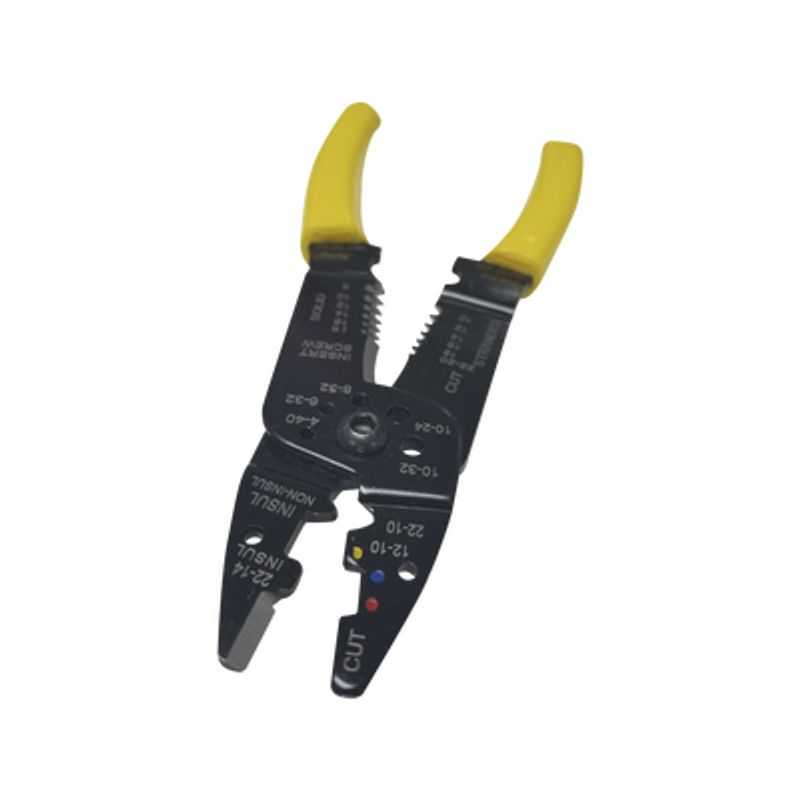  Pinza Cortacables / Pelacables 10 A 22 Awg Con Plegador De Conectores.