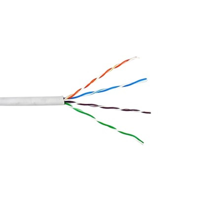 Bobina De Cable De 305 Metros Utp Cat6 Riser De Color Blanco Uso En Interior Ul Cmr Probado A 350 Mhz Para Aplicaciones De Cctv 