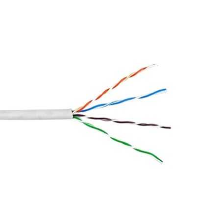 bobina de cable de 305 metros utp cat6 riser de color blanco uso en interior ul cmr probado a 350 mhz para aplicaciones de cctv