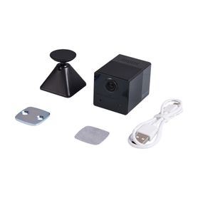 mini cámara ip inalámbrica con bateria recargable cero cables  2 megapixel   uso en interior  grabación en la nube  base magnét