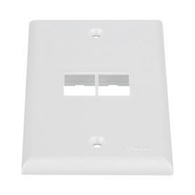 placa de pared vertical salida para 2 puertos keystone color blanco74126