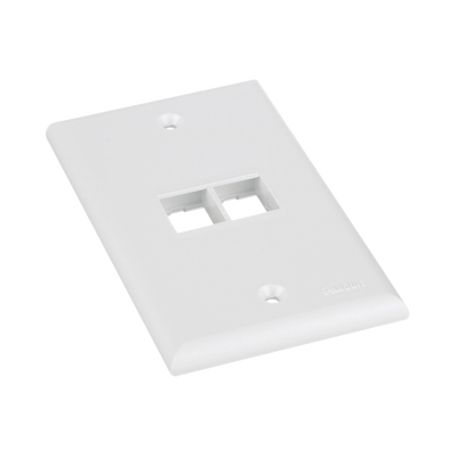 Placa De Pared Vertical Salida Para 2 Puertos Keystone Color Blanco