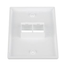 placa de pared vertical salida para 2 puertos keystone color blanco74126