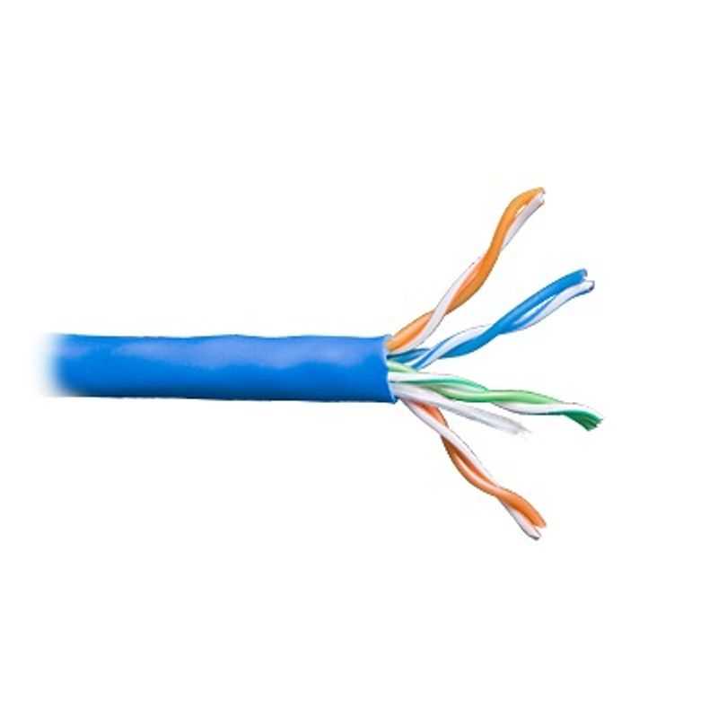 Bobina De Cable De 305 Metros Utp Cat5ede Color Azul Ul Cm Probado A 350 Mhz Para Aplicaciones De Cctv/redes De Datos/ip Megapix
